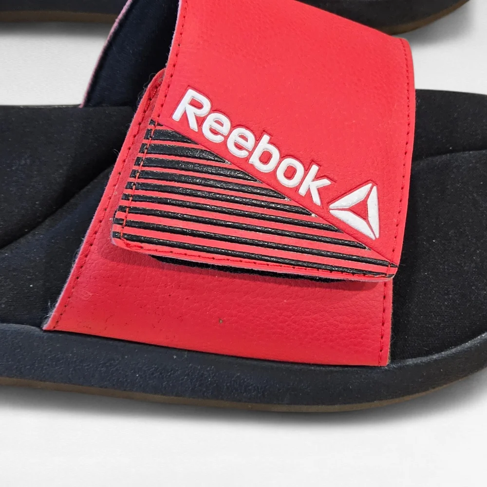 Reebok Men's Comfort Slides Red and Black Size 7